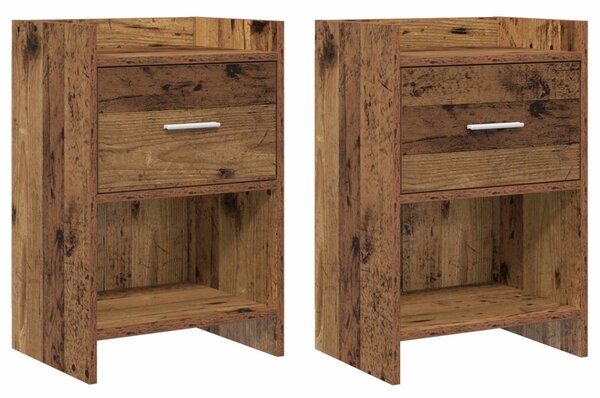 Éjjeliszekrények 2 pcs Antik Fa 40 x 30 x 60 cm Szerelt Fa