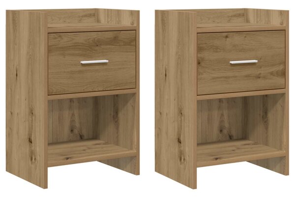 Éjjeliszekrények 2 pcs Kézműves Tölgy 40 x 30 x 60 cm