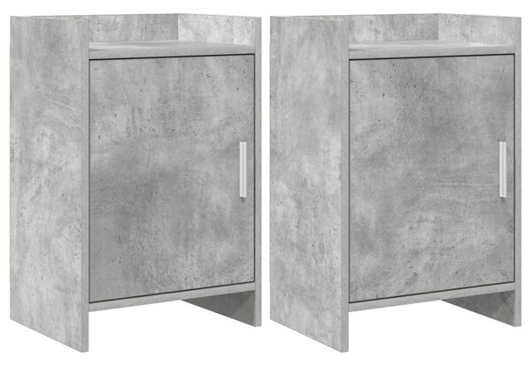 Éjjeliszekrények 2 pcs Betonszürke 40 x 30 x 60 cm Szerelt Fa
