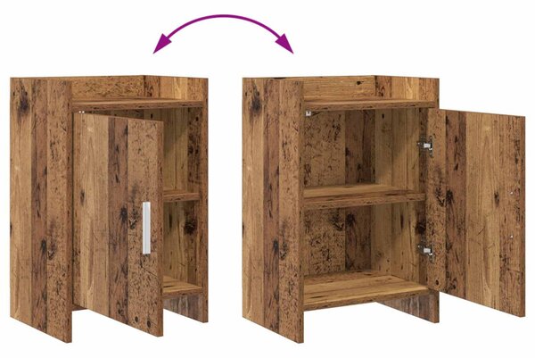 Éjjeliszekrények 2 pcs Antik Fa 40 x 30 x 60 cm Szerelt Fa
