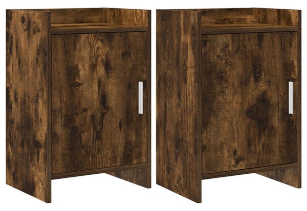 Éjjeliszekrények 2 pcs Füstös Tölgy 40 x 30 x 60 cm Szerelt Fa