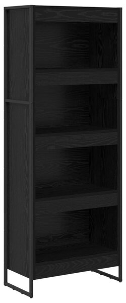 Könyvespolc Fekete tölgy 60 x 30 x 155 cm Faanyag