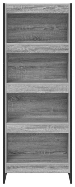 Könyvespolc Szürke Sonoma 60 x 30 x 155 cm Faanyag