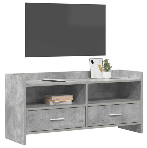 TV szekrény 100 x 33 x 47 cm Betonszürke Szerelt Fa