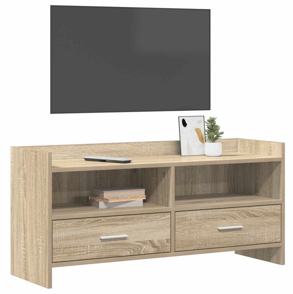 TV szekrény 100 x 33 x 47 cm Sonoma Tölgy Szerelt Fa