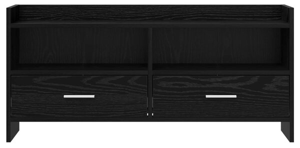 TV szekrény 100 x 33 x 47 cm Fekete Tölgy Szerelt Fa