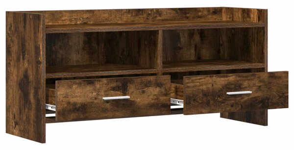 TV szekrény 100 x 33 x 47 cm Füstös Tölgy Szerelt Fa