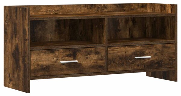 TV szekrény 100 x 33 x 47 cm Füstös Tölgy Szerelt Fa