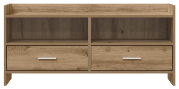 TV szekrény 100 x 33 x 47 cm Kézműves Tölgy Szerelt Fa