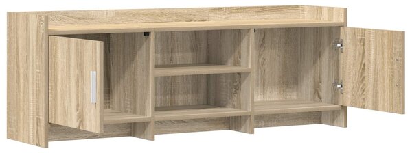 TV szekrény 130 x 33 x 47 cm Sonoma Tölgy Szerelt Fa