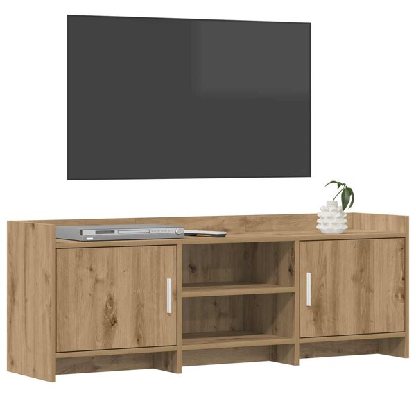 TV szekrény 130 x 33 x 47 cm Kézműves Tölgy Szerelt Fa