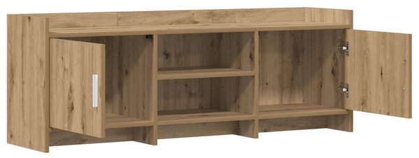 TV szekrény 130 x 33 x 47 cm Kézműves Tölgy Szerelt Fa