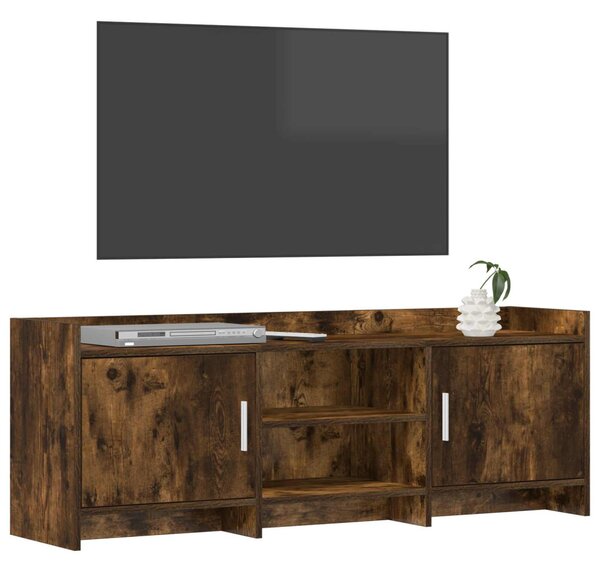 TV szekrény 130 x 33 x 47 cm Füstös Tölgy Szerelt Fa