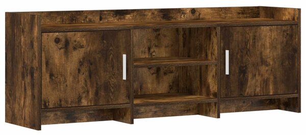 TV szekrény 130 x 33 x 47 cm Füstös Tölgy Szerelt Fa