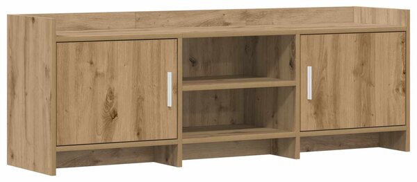 TV szekrény 130 x 33 x 47 cm Kézműves Tölgy Szerelt Fa