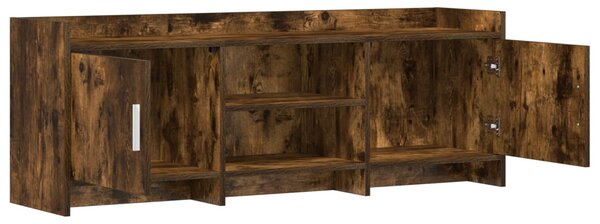 TV szekrény 130 x 33 x 47 cm Füstös Tölgy Szerelt Fa