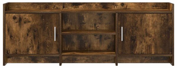 TV szekrény 130 x 33 x 47 cm Füstös Tölgy Szerelt Fa
