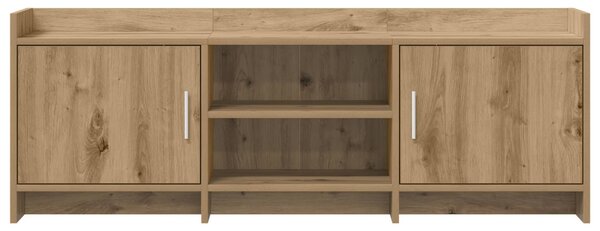 TV szekrény 130 x 33 x 47 cm Kézműves Tölgy Szerelt Fa