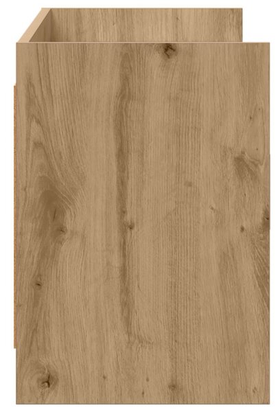 TV szekrény 130 x 33 x 47 cm Kézműves Tölgy Szerelt Fa