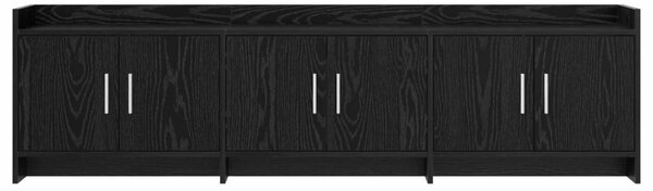 TV szekrény 168 x 33 x 47 cm Fekete Tölgy Szerelt Fa
