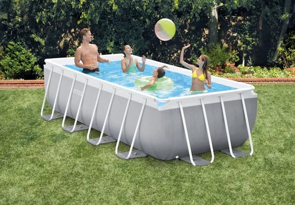 INTEX MetalPrism Set négyszögletű medence 400 x 200 x 100 cm (26788)