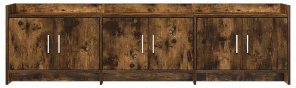 TV szekrény 168 x 33 x 47 cm Füstös Tölgy Szerelt Fa