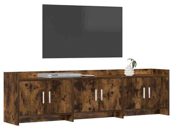 TV szekrény 168 x 33 x 47 cm Füstös Tölgy Szerelt Fa