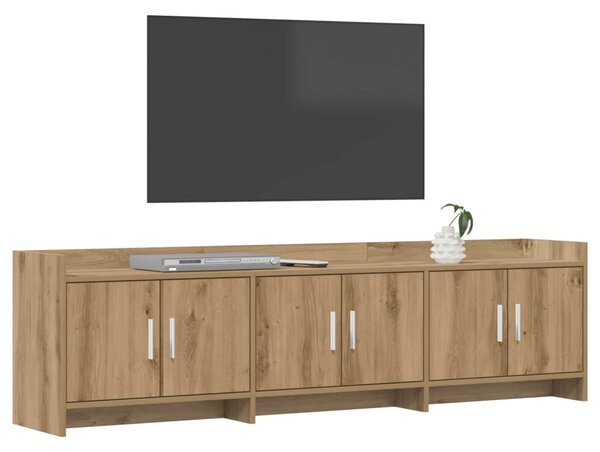 TV szekrény 168 x 33 x 47 cm Kézműves Tölgy Szerelt Fa