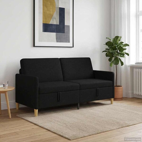 Tárolós Kanapé Fekete 172 x 78 x 87 cm Poliészter