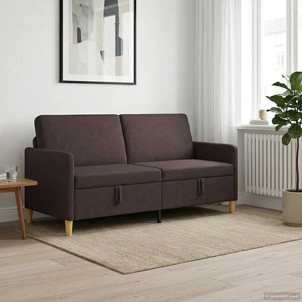 Tárolós Kanapé Sötét Barna 172 x 78 x 87 cm Poliészter