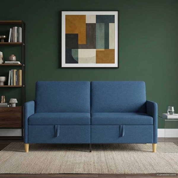 Tárolós Kanapé Kék 172 x 78 x 87 cm Poliészter