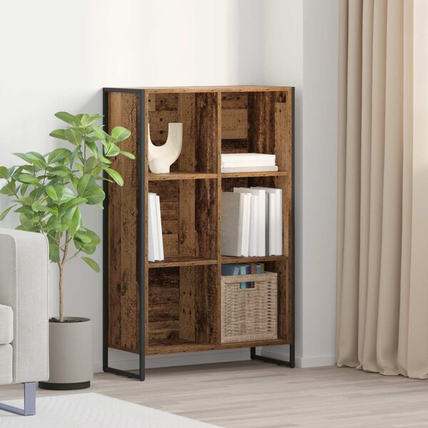 Könyvespolc 99.5 x 30 x 108.5 cm Szerelt Fa Öreg fa