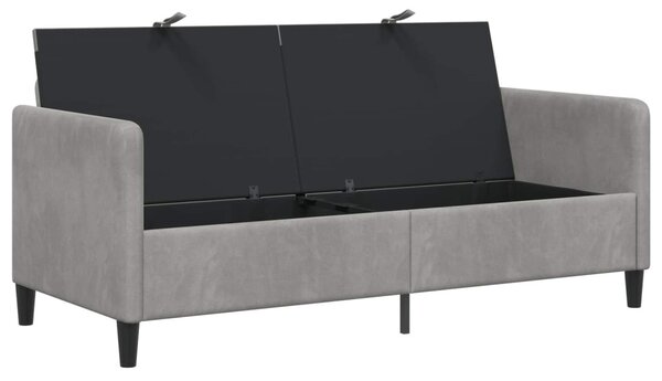 Tárolós Kanapé Világosszürke 172 x 78 x 87 cm Poliészter