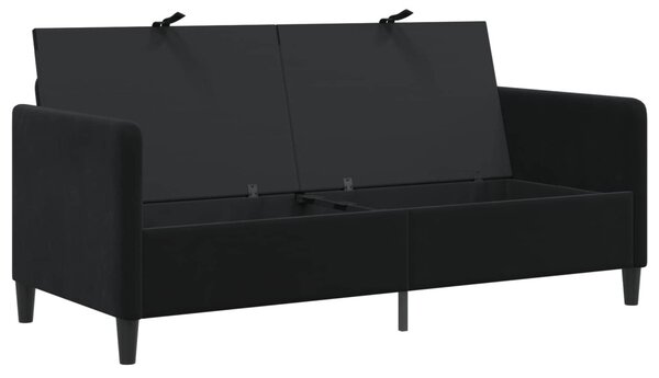 Tárolós Kanapé Fekete 172 x 78 x 87 cm Poliészter