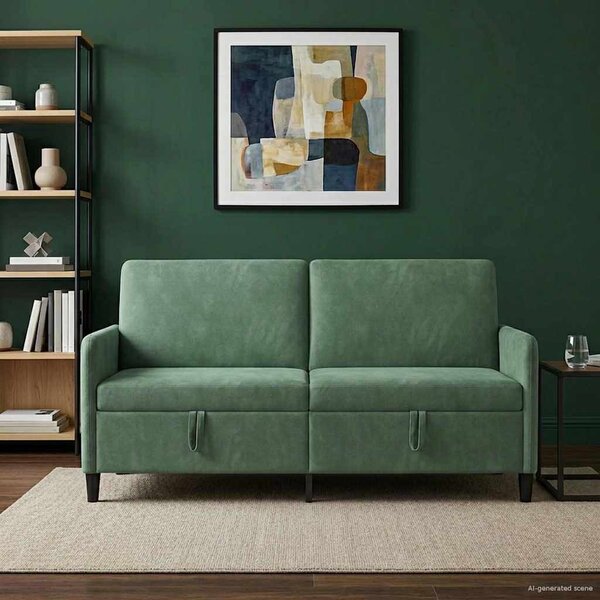 Tárolós Kanapé Tengeri Zöld 172 x 78 x 87 cm Poliészter