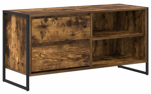 TV szekrény fiókkal Füstös tölgy 100 x 36 x 49,5 cm Faanyag