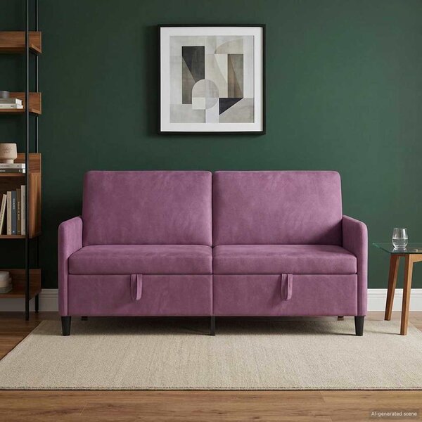 Tárolós Kanapé Lila 172 x 78 x 87 cm Poliészter