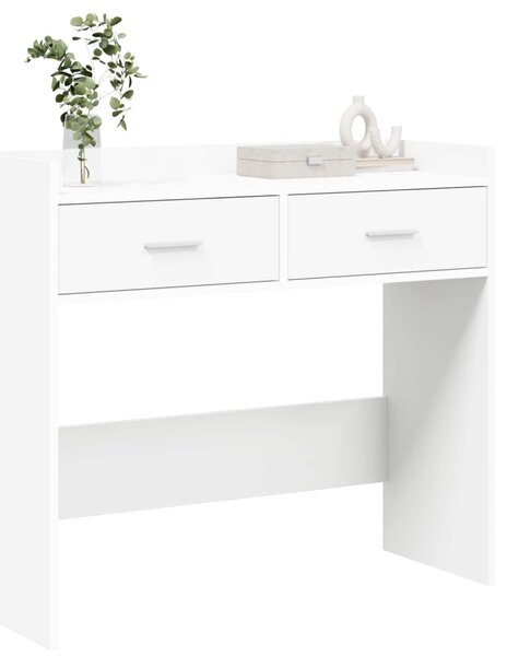 Konzolasztal Fehér 90 x 35 x 80 cm Szerelt Fa