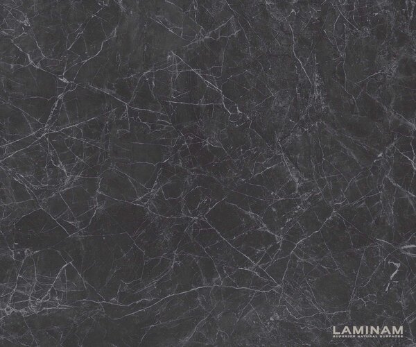 DELIFE Dohányzóasztal Levente 85x85 cm Laminam® Nero Greco antracit kerámia fém láb fekete