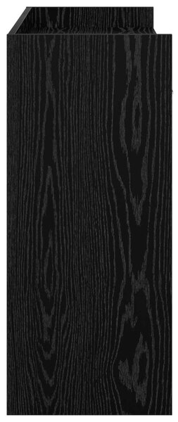 Konzolasztal Fekete Tölgy 90 x 35 x 80 cm Szerelt Fa