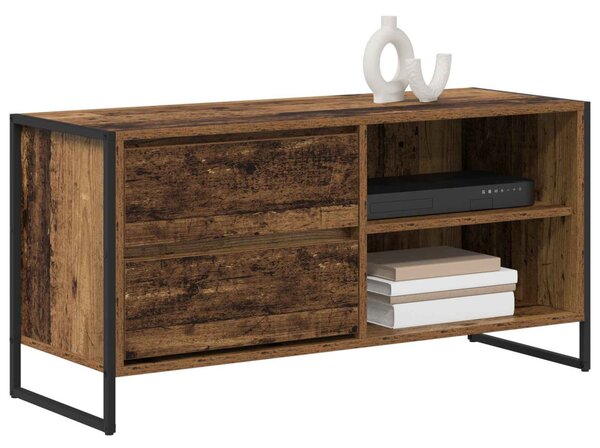 TV szekrény fiókkal Öreg fa 100 x 36 x 49,5 cm Faanyag
