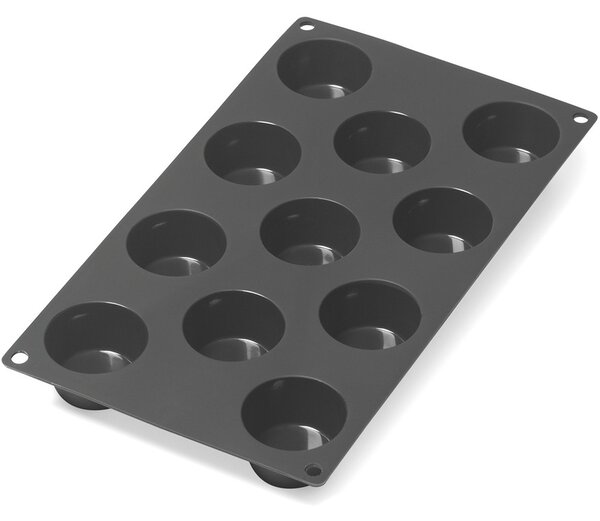 LÉKUÉ Szilikon mini muffin sütőforma 11 adagos fekete LK880889