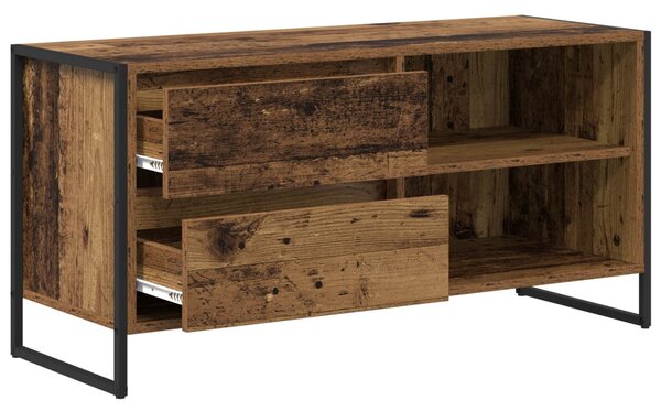 TV szekrény fiókkal Öreg fa 100 x 36 x 49,5 cm Faanyag
