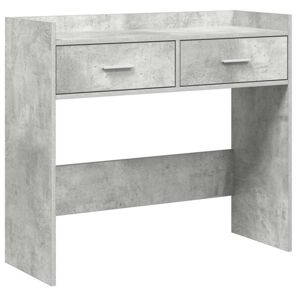 Konzolasztal Betonszürke 90 x 35 x 80 cm Szerelt Fa