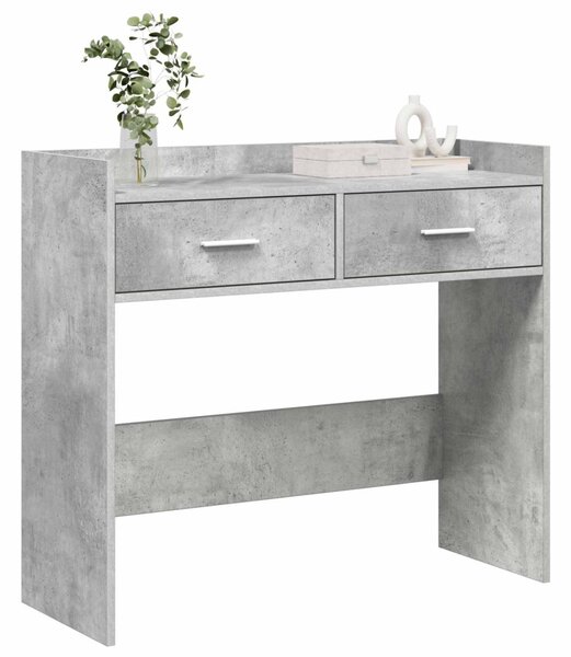 Konzolasztal Betonszürke 90 x 35 x 80 cm Szerelt Fa