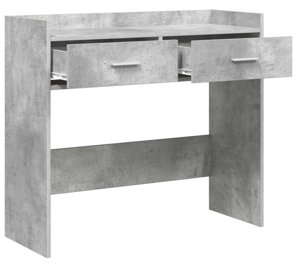 Konzolasztal Betonszürke 90 x 35 x 80 cm Szerelt Fa