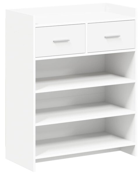 Cipőszekrény fiókkal Fehér 73,5 x 36 x 92 cm Szerelt Fa