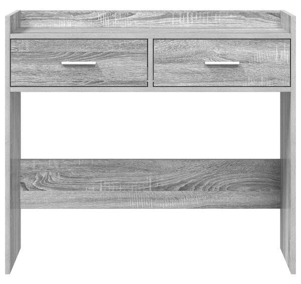 Konzolasztal Szürke Sonoma 90 x 35 x 80 cm Szerelt Fa