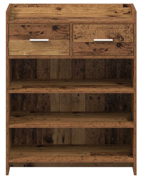 Cipőszekrény fiókkal Antik Fa 73,5 x 36 x 92 cm Szerelt Fa