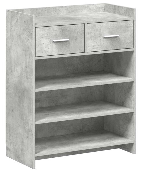 Cipőszekrény fiókkal Betonszürke 73,5 x 36 x 92 cm Szerelt Fa
